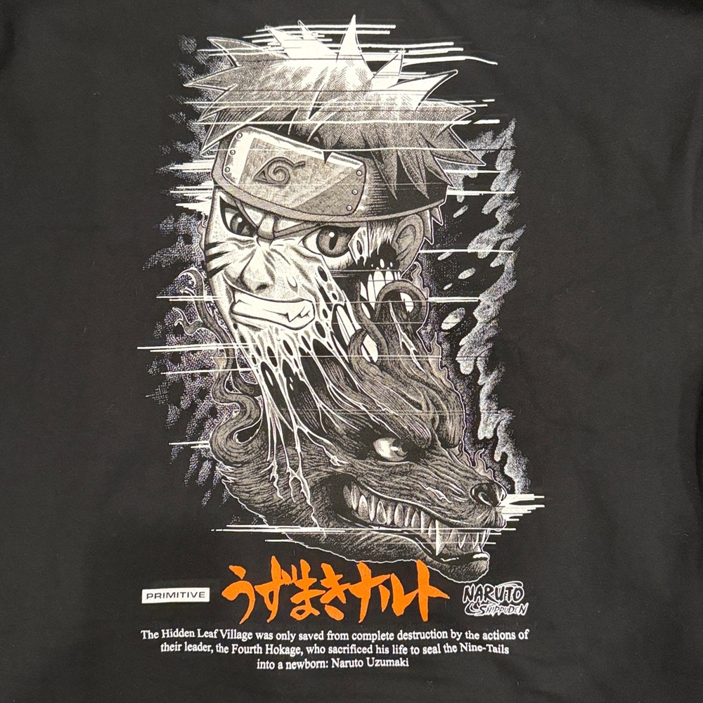 Primitive Naruto Shippuden Naruto and Kurana Best Hood Men’s Hoodie Size XXL